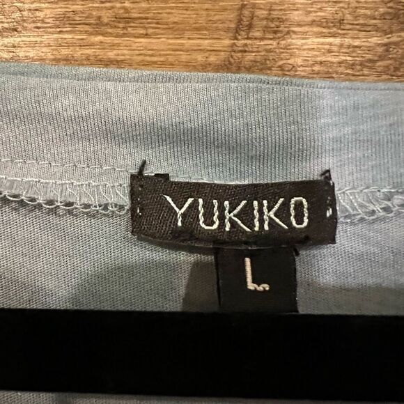 Yukiko Floral Print Tunic Top V Neck 3/4 Sleeve Women's Size L - Picture 3 of 4